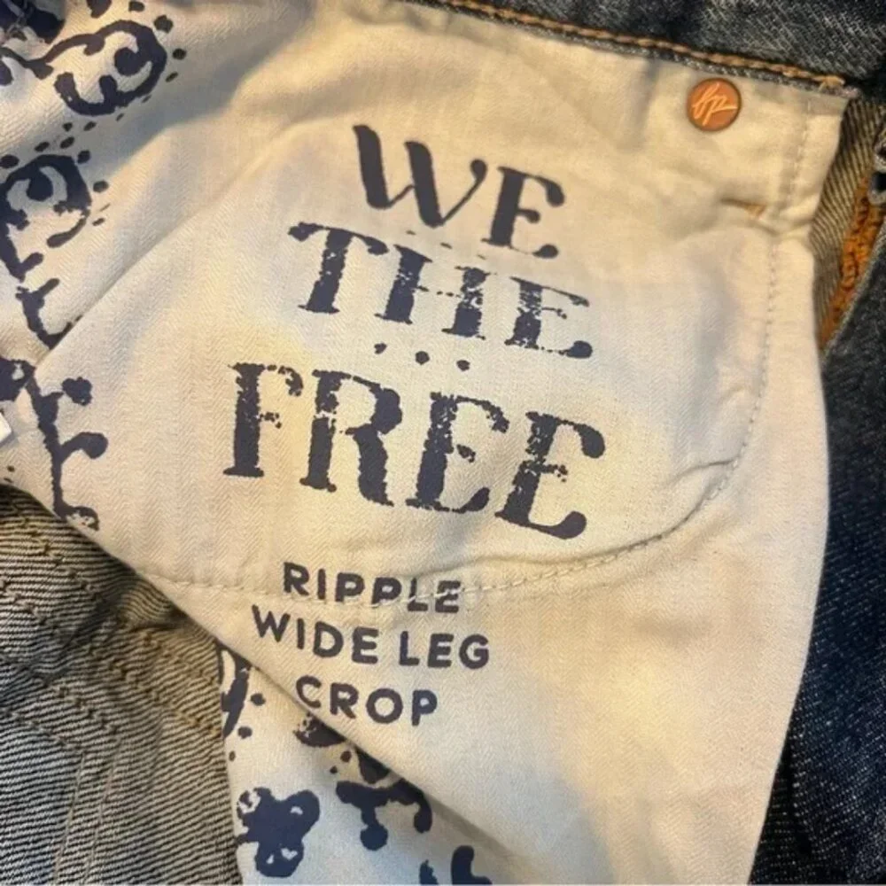 Free People We The Free Ripple Wide-Leg Cropped Jeans